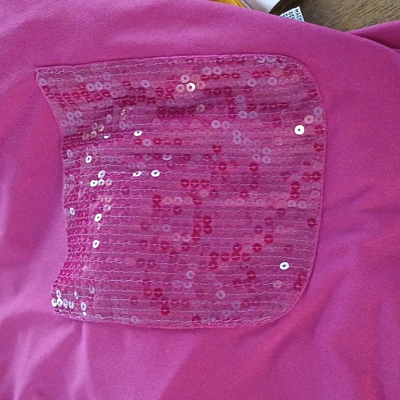 Joan River Magenta  tunic with front sequin pocket Sz 1X NWOT - Picture 6 of 6